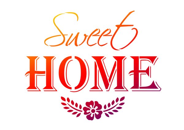 Viva Decor Universal-Schablone, A4 " Sweet Home "