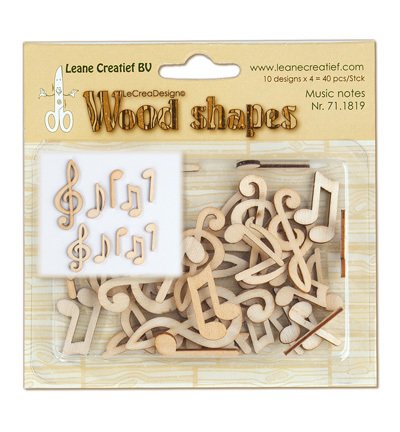 40 Holzornamente, Wood Shapes, Musical notes
