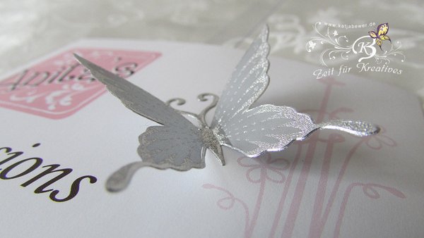 3D Sticker - Schmetterlinge - Silber