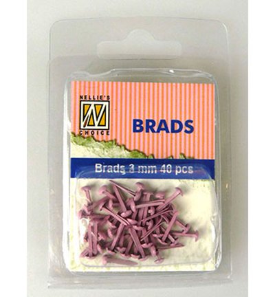 40 Mini Brads 3mm - pink