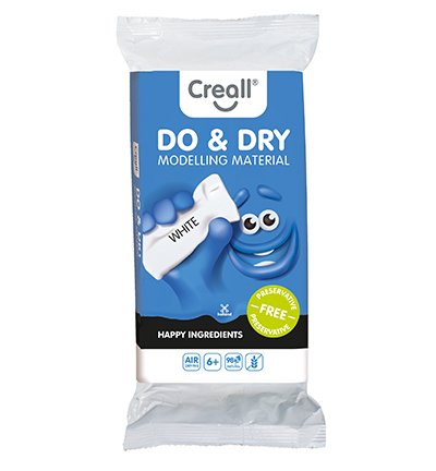 Lufthärtende Modelliermasse Creall-do & dry weiß, 1000g