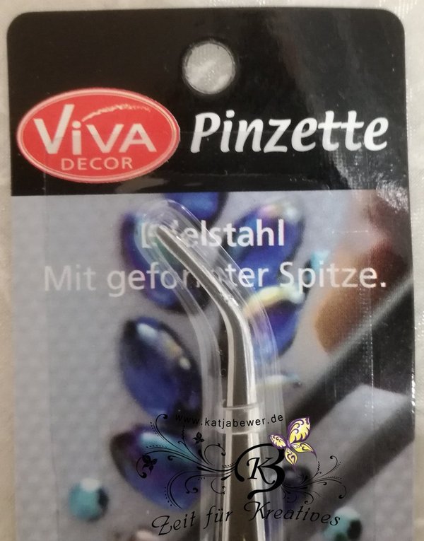 Viva Decor Pinzette, Edelstahl mit geformter Spitze,  150 mm