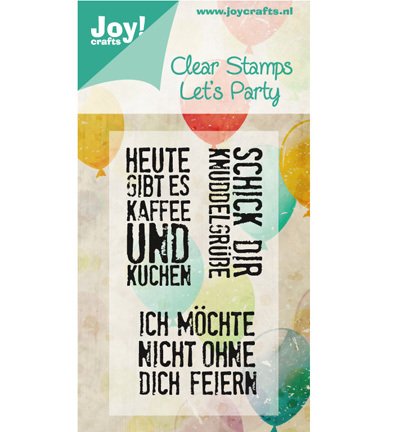 Silikon Stempel Set Let's Party -Deutsche Texte-