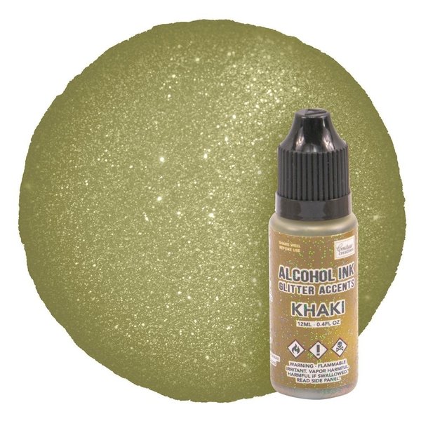 Couture Creations Alcohol Ink Glitter Accents Khaki 12 ml (CO728350)