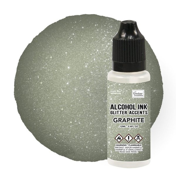 Couture Creations Alcohol Ink Glitter Accents Graphite 12ml (CO727665)