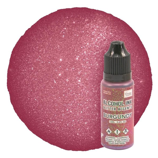 Couture Creations Alcohol Ink Glitter Accents Burgundy 12 ml (CO728356)