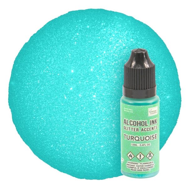 Couture Creations Alcohol Ink Glitter Accents Türkis 12 ml (CO728351)