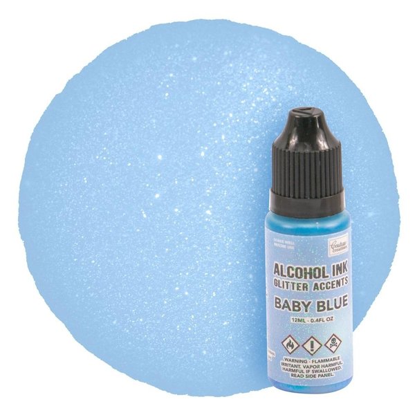 Couture Creations Alcohol Ink Glitter Accents Baby Blue 12ml (CO728352)