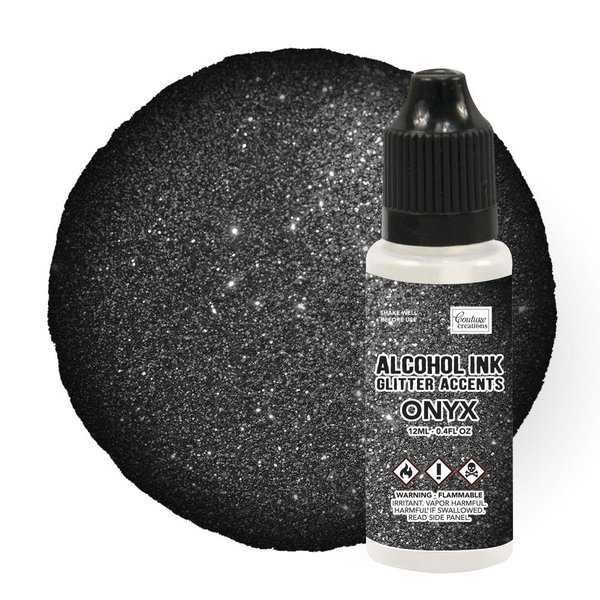 Couture Creations Alcohol Ink Glitter Accents Onyx 12ml (CO727670)