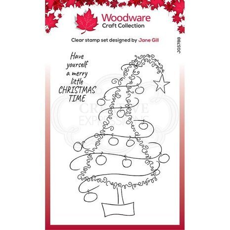 Festive Fuzzies Tall Christmas Tree Clear Stamp (JGS788)