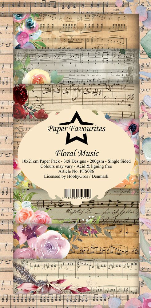 Floral Music Slim Paper Pack (PFS086)