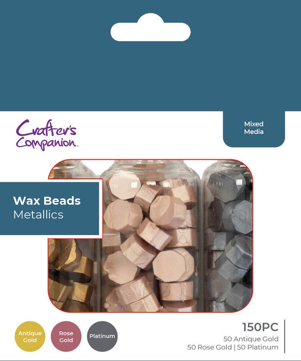 Wachssiegelperlen Metallics (CC-WAXBEA-MET)  150 Stück