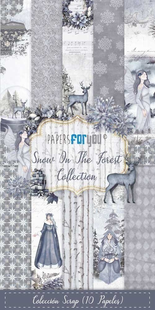 Snow On The Forest Slim Scrap Paper Pack (10pcs) (PFY-12399)