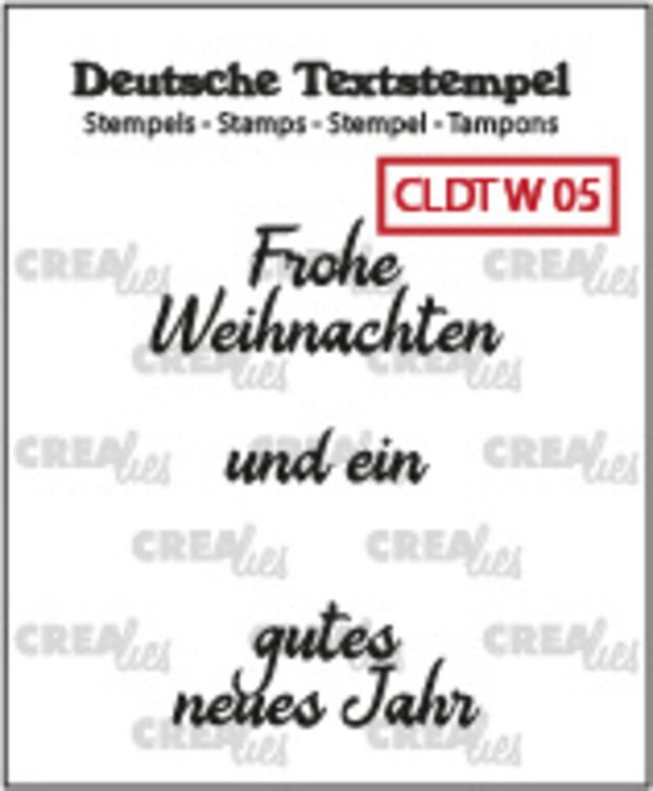 Text Stamps German Frohe Weihnachten und ein gutes neues Jahr (CLDTW05)