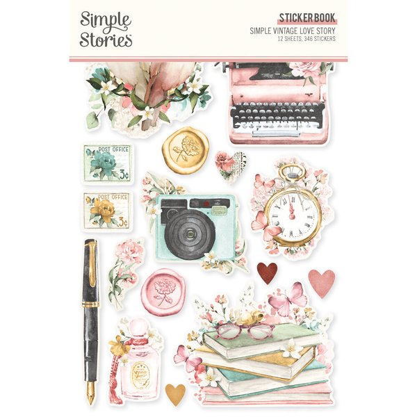 Simple Vintage Love Story Sticker Book (21426)