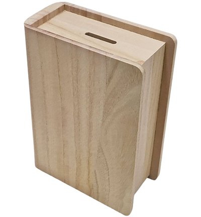 XXL Holz-Spardose  in Buchform  15 x 20 x 7 cm