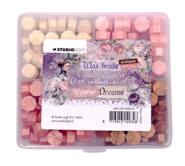 Victorian Dreams Wax Beads - Antiques & Pinks (4colors) (JMA-VD-WAX13)